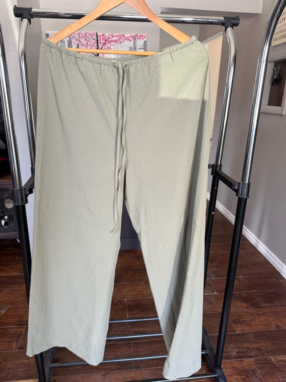 Heartloom Wide Leg Pull-On Pants in Light Olive